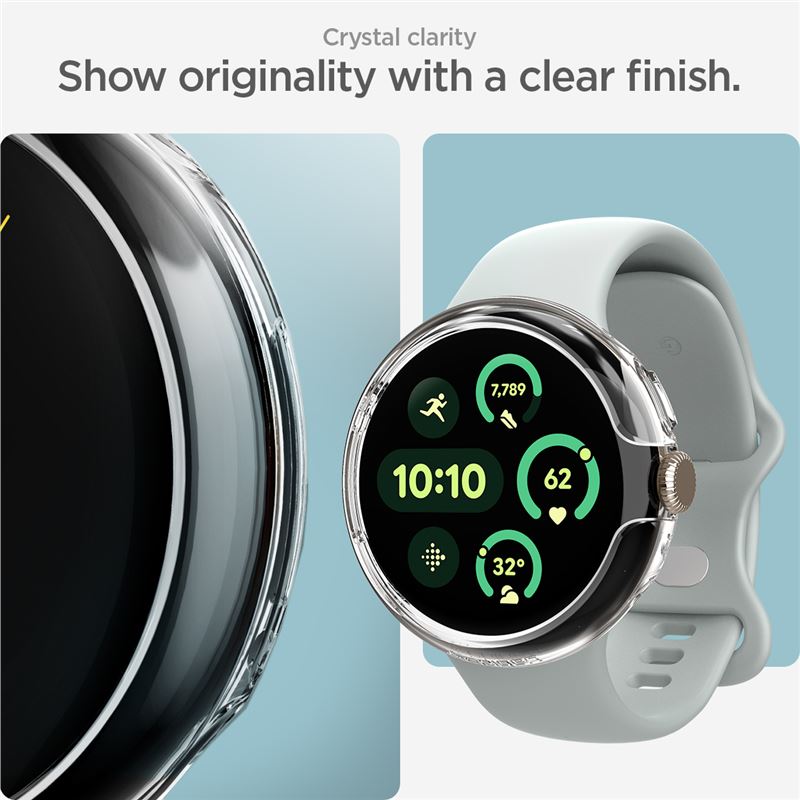 Coque Thin Fit Google Pixel Watch 3 41mm, Crystal Clear