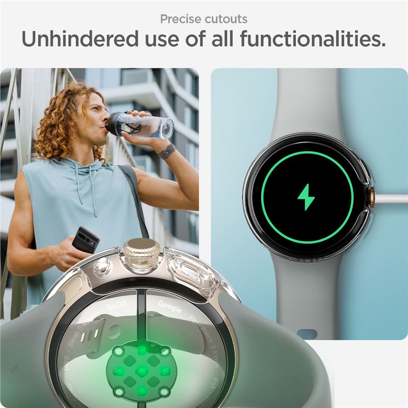 Coque Thin Fit Google Pixel Watch 3 41mm, Crystal Clear