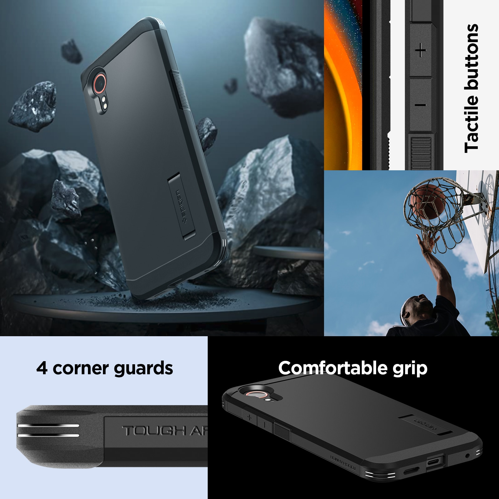Coque Tough Armor Samsung Galaxy Xcover 7, Black