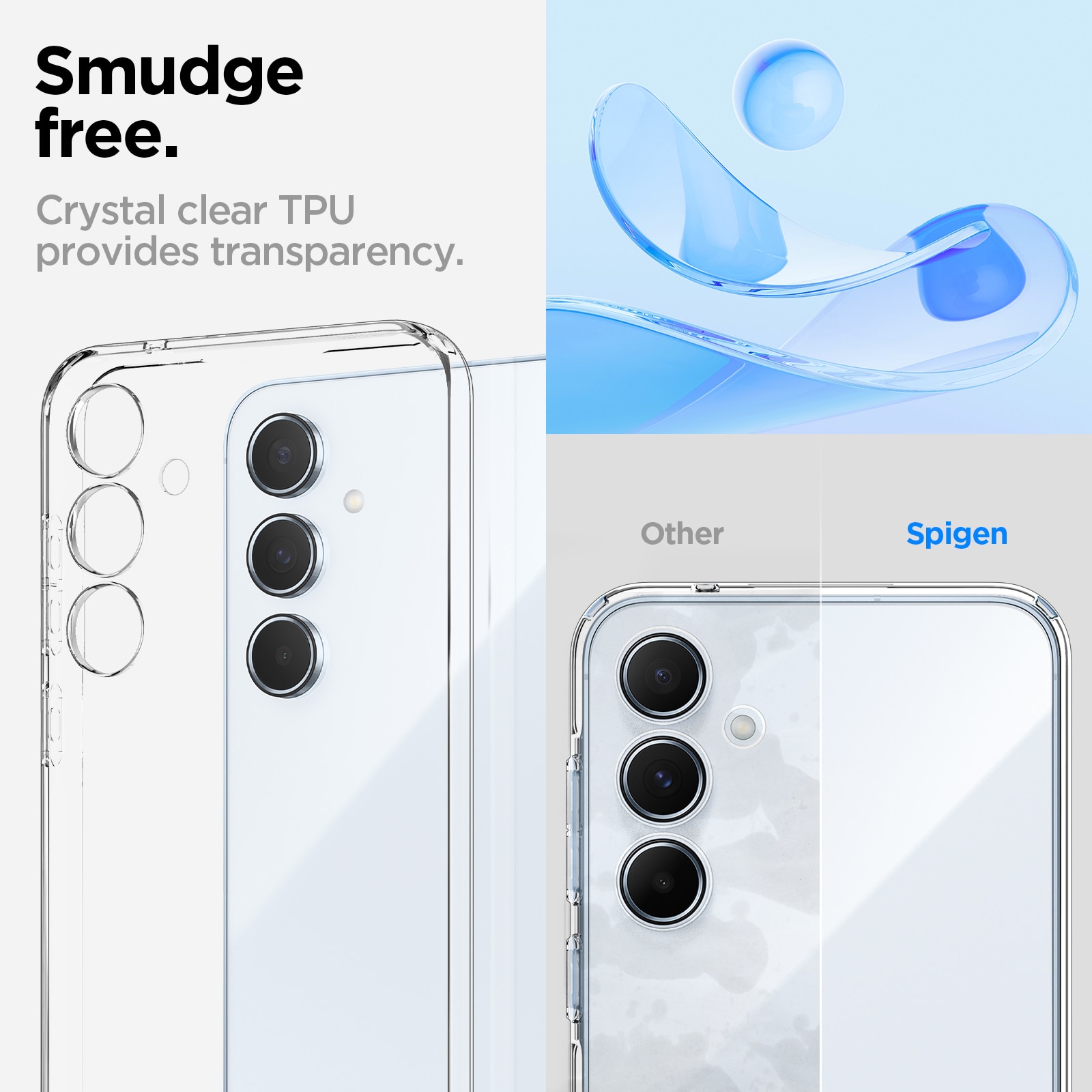 Coque Liquid Crystal Samsung Galaxy A55, Crystal Clear