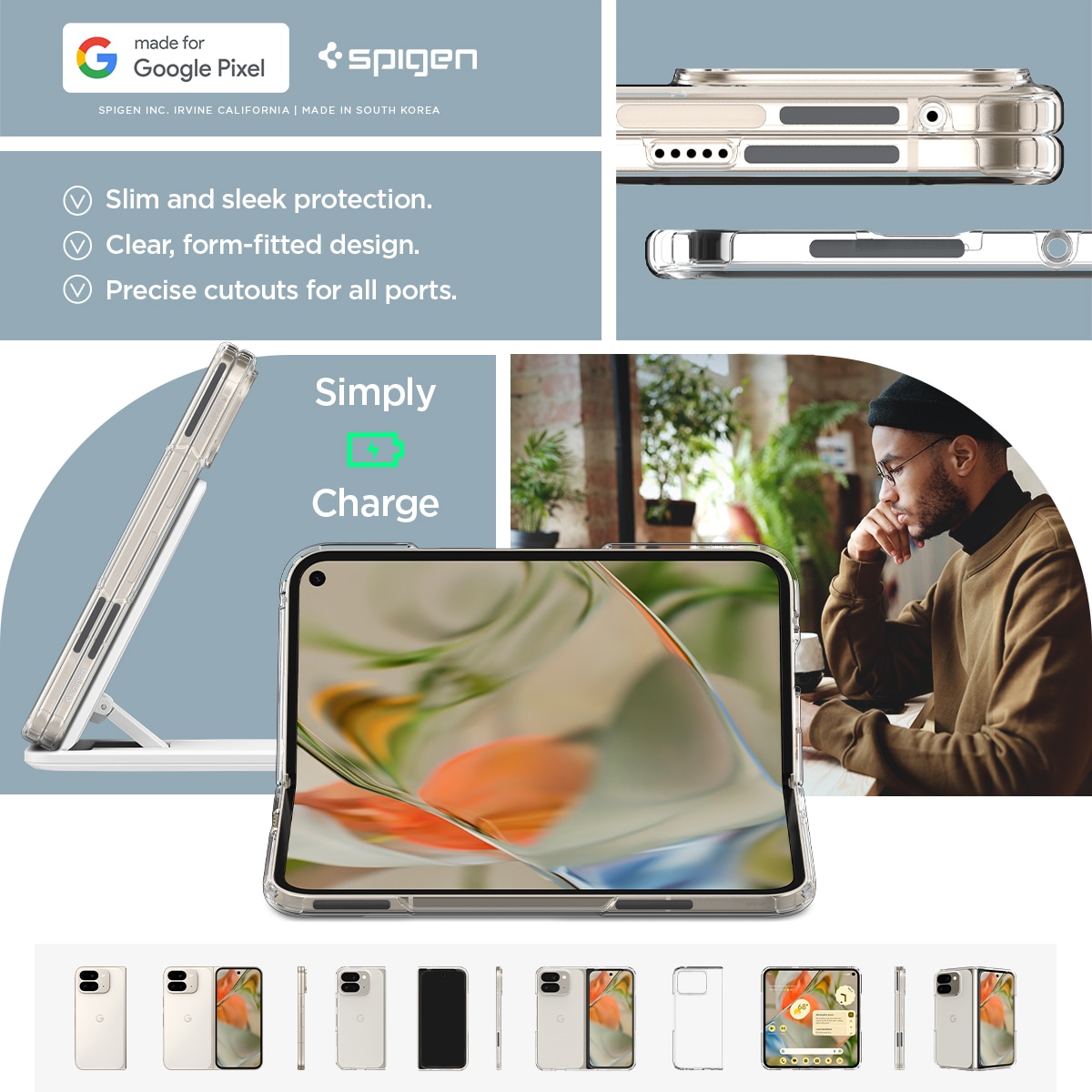 Coque Ultra Hybrid Google Pixel 9 Pro Fold, Crystal Clear
