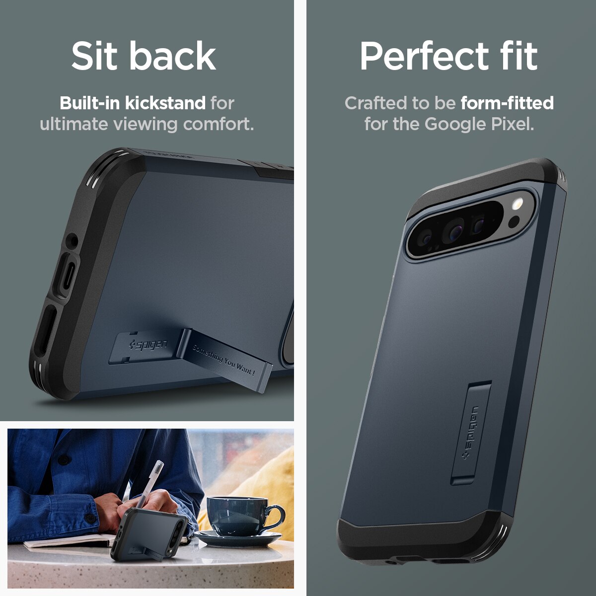 Coque Tough Armor Google Pixel 9 Pro XL, Metal Slate