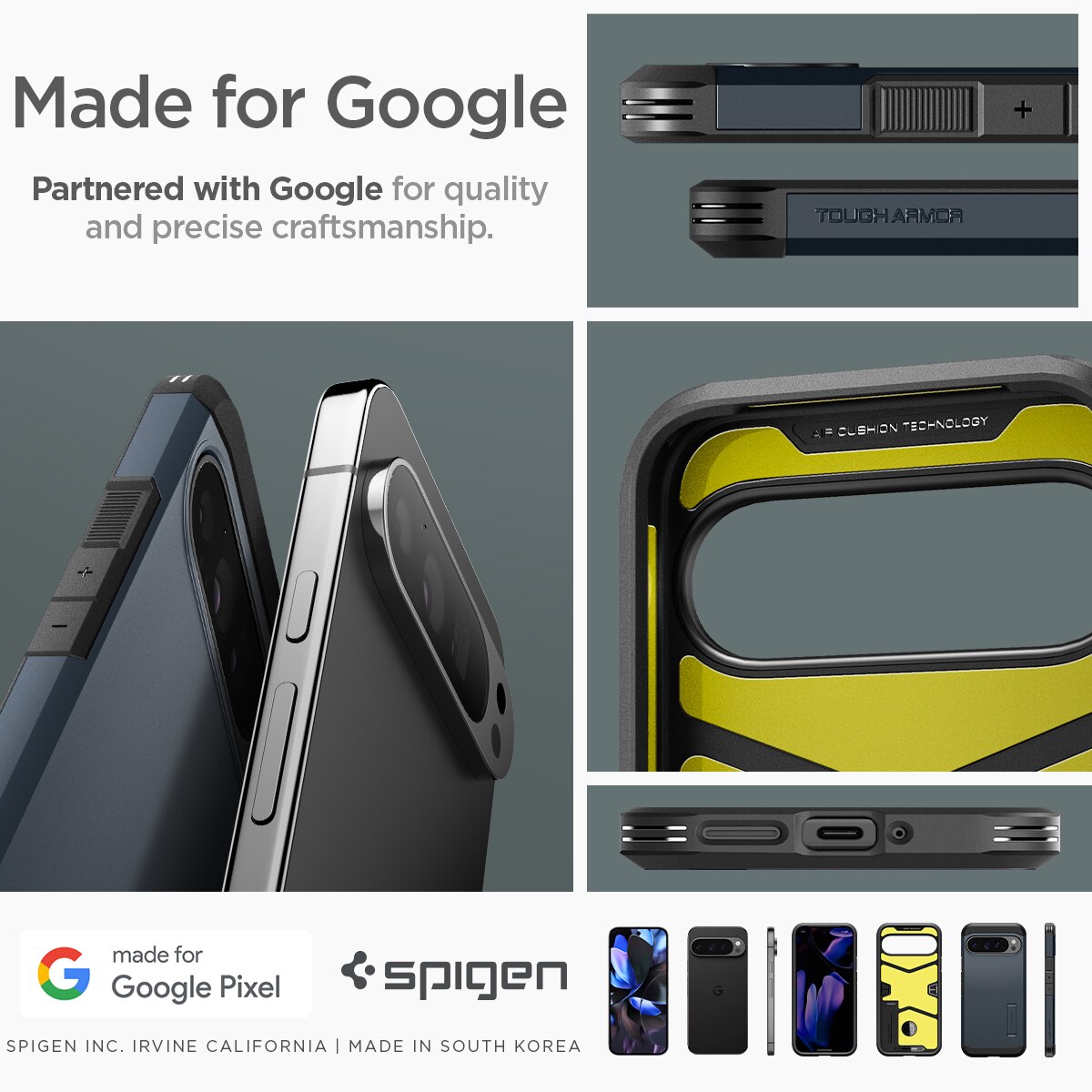 Coque Tough Armor Google Pixel 9 Pro XL, Metal Slate