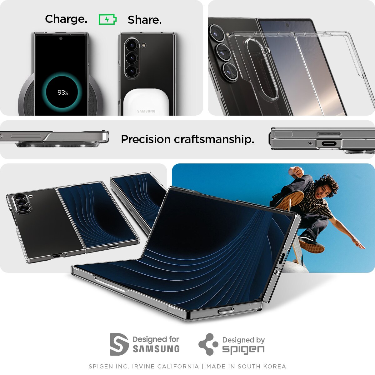 Coque AirSkin Samsung Galaxy Z Fold 6 Crystal Clear