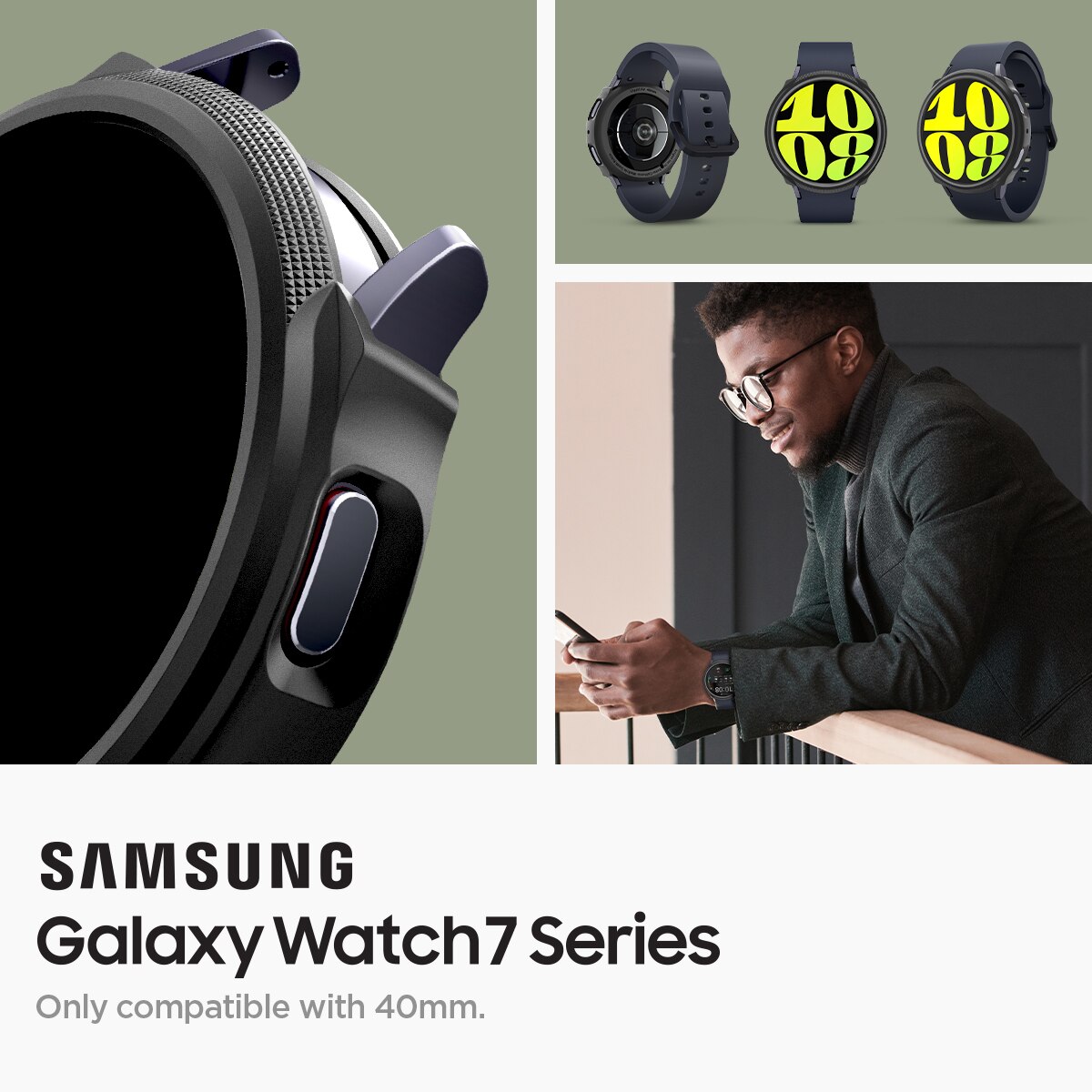 Coque Liquid Air Samsung Galaxy Watch 7 40mm, Black