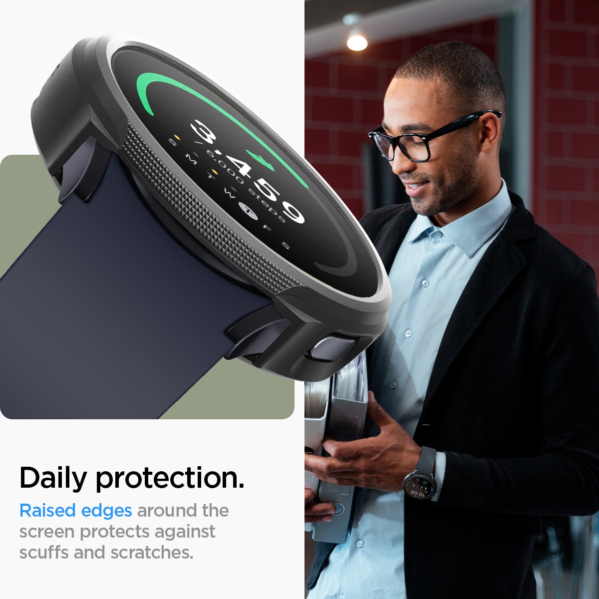 Coque Liquid Air Samsung Galaxy Watch 7 40mm, Black