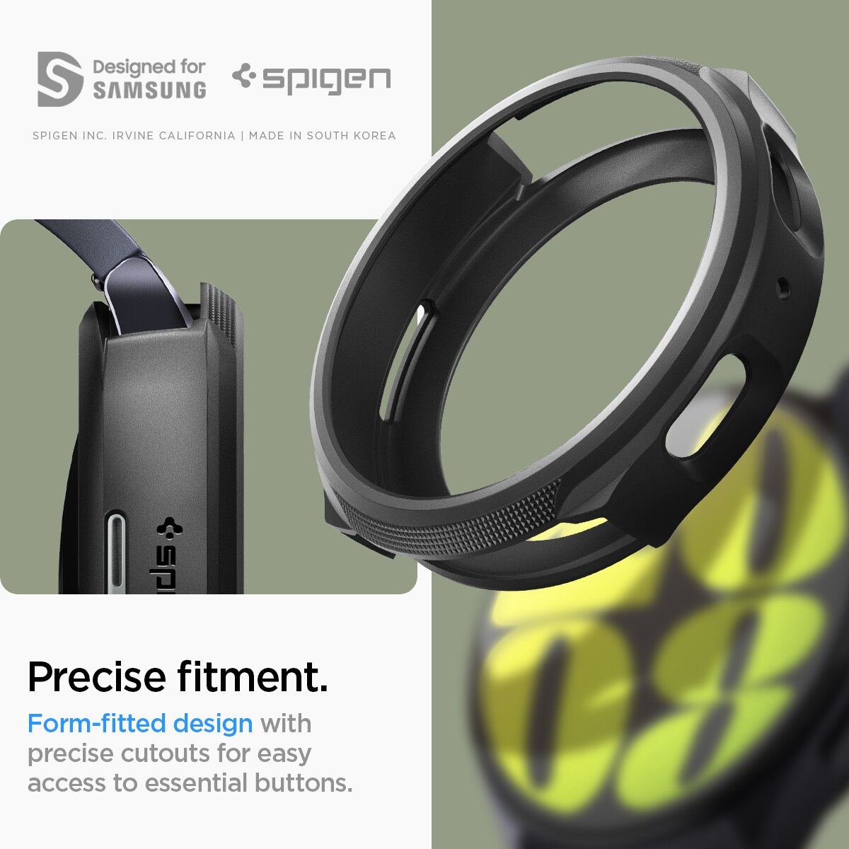Coque Liquid Air Samsung Galaxy Watch 7 40mm, Black