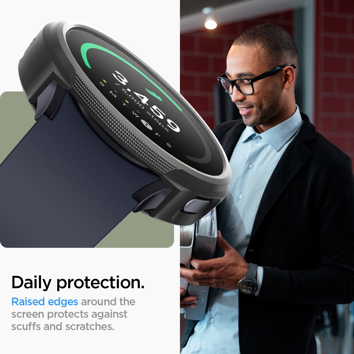 Coque Liquid Air Samsung Galaxy Watch 7 44mm, Black