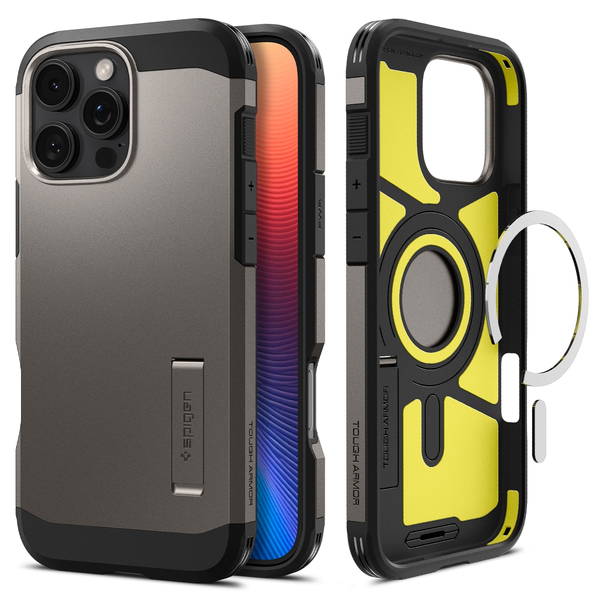 Coque Tough Armor MagSafe iPhone 16 Pro Max Gunmetal