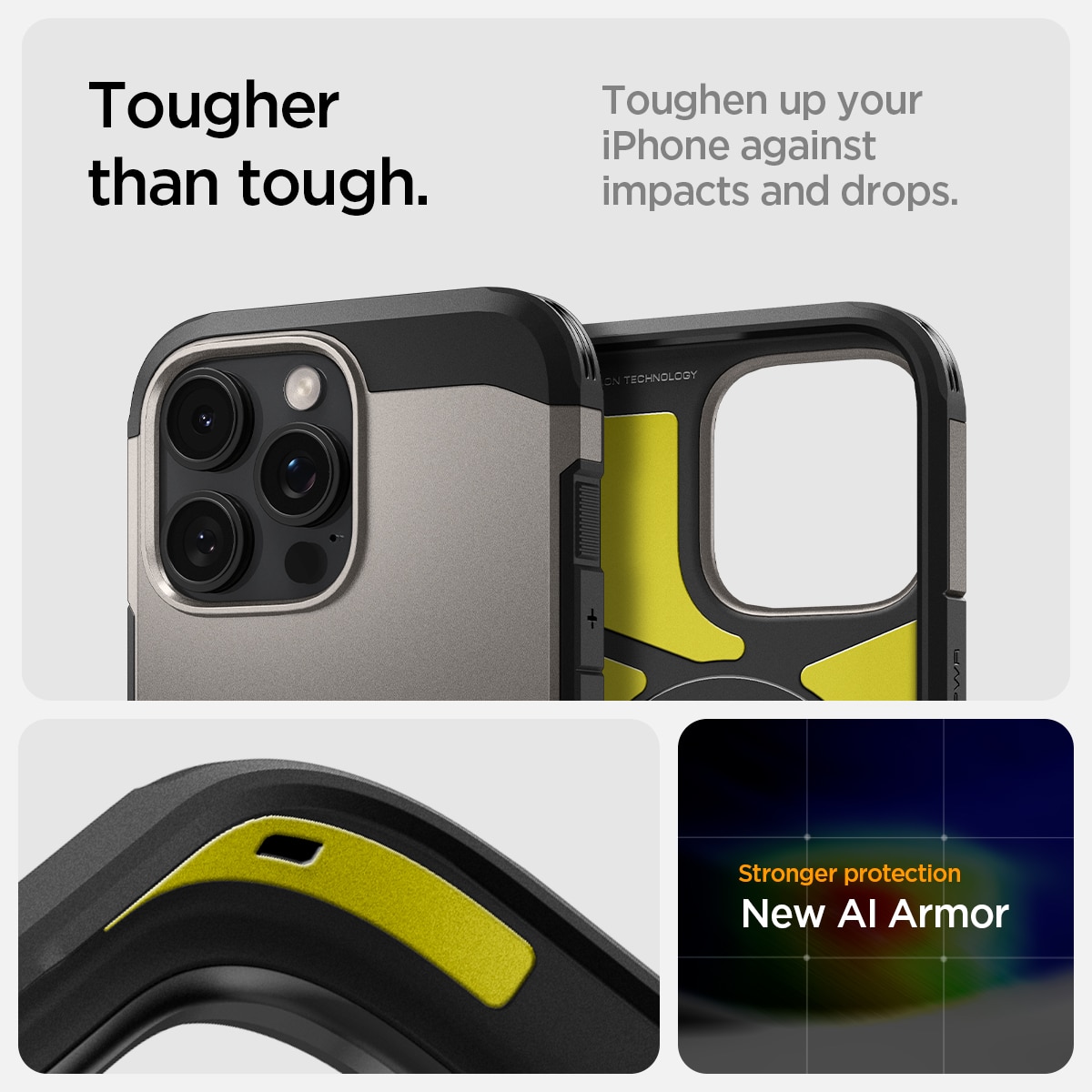 Coque Tough Armor MagSafe iPhone 16 Pro Max Gunmetal