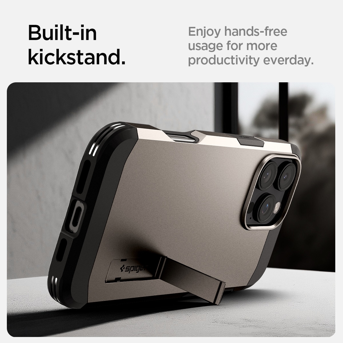 Coque Tough Armor MagSafe iPhone 16 Pro Max Gunmetal