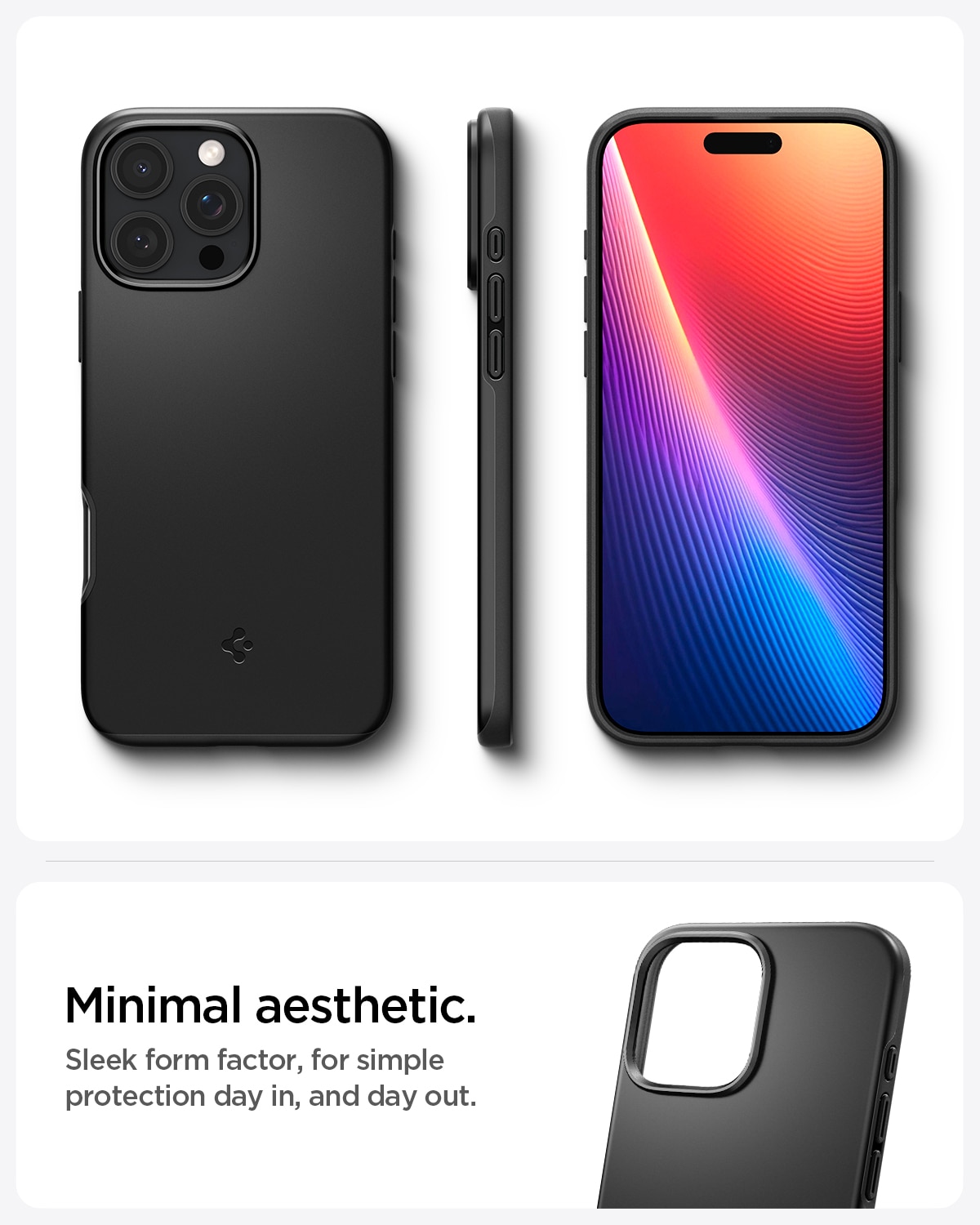 Coque Thin Fit MagSafe iPhone 16 Pro, Black