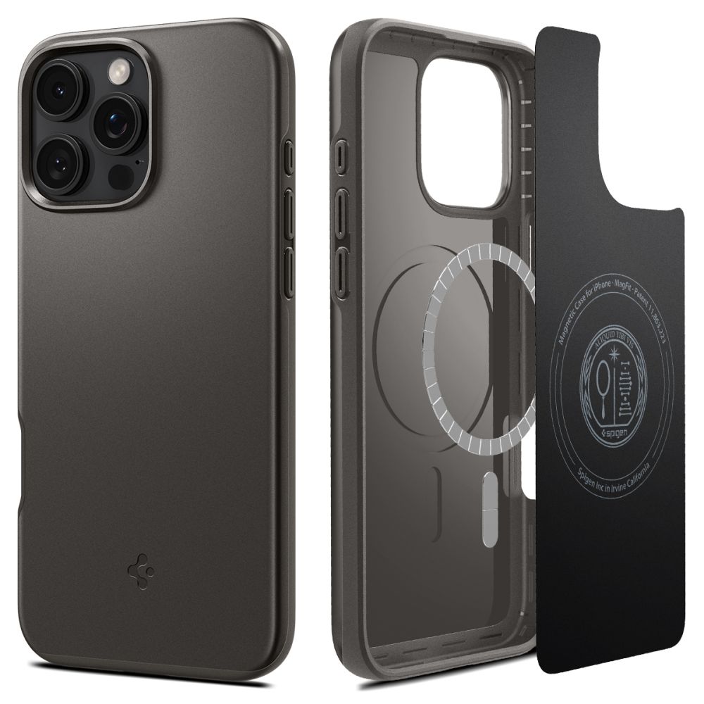 Coque Thin Fit MagSafe iPhone 16 Pro, Gunmetal