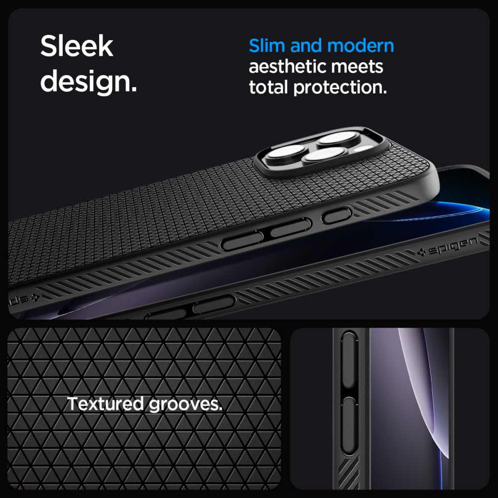 Coque Liquid Air iPhone 16 Pro, Matte Black