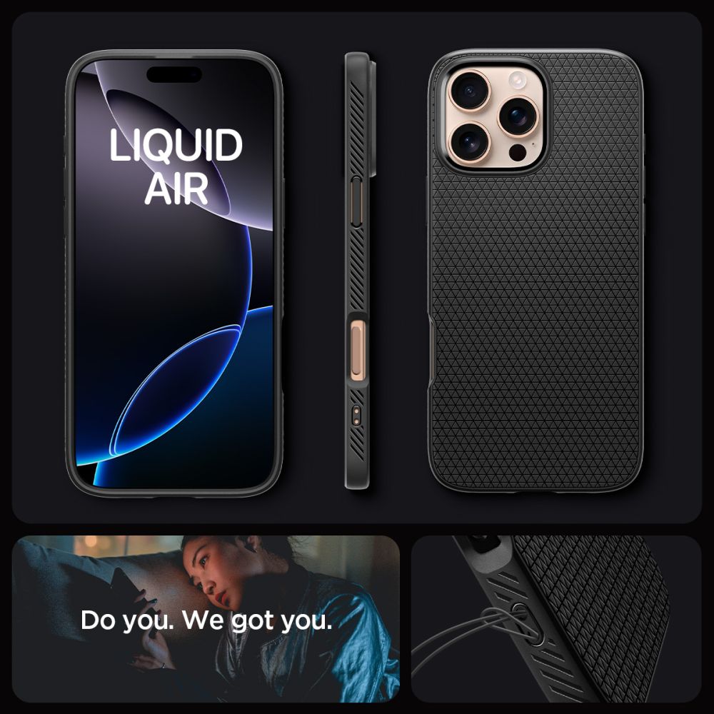Coque Liquid Air iPhone 16 Pro, Matte Black