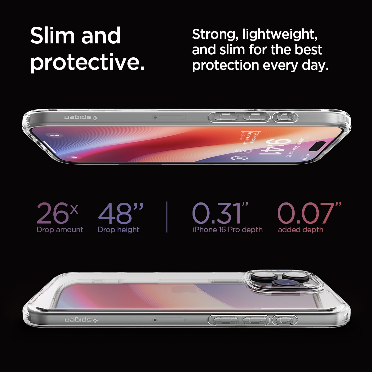 Coque Ultra Hybrid iPhone 16 Pro, Crystal Clear