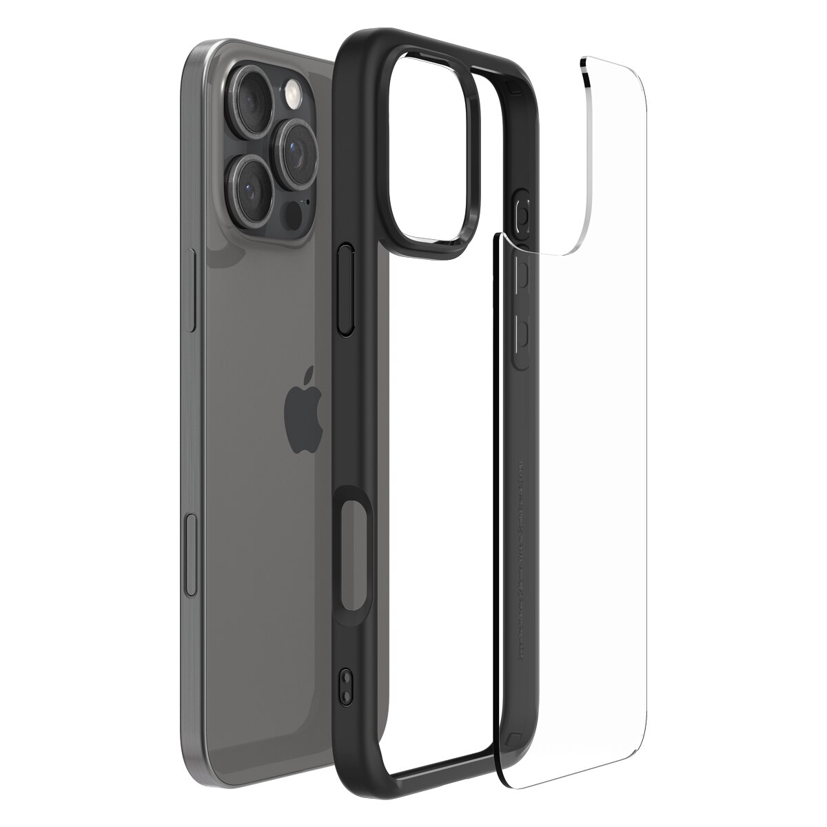 Coque Ultra Hybrid iPhone 16 Pro, Matte Black