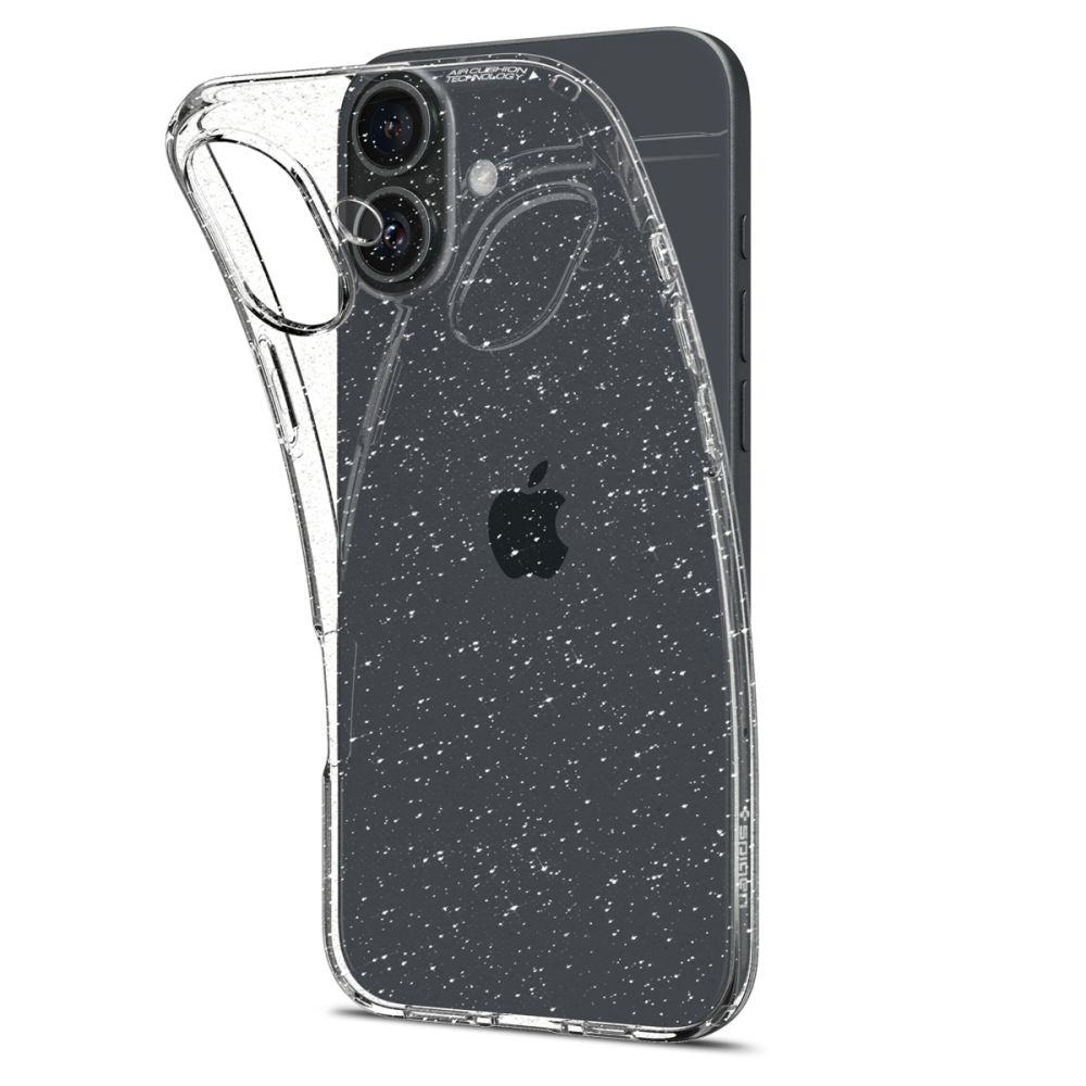 Coque Liquid Crystal iPhone 16, Glitter Crystal