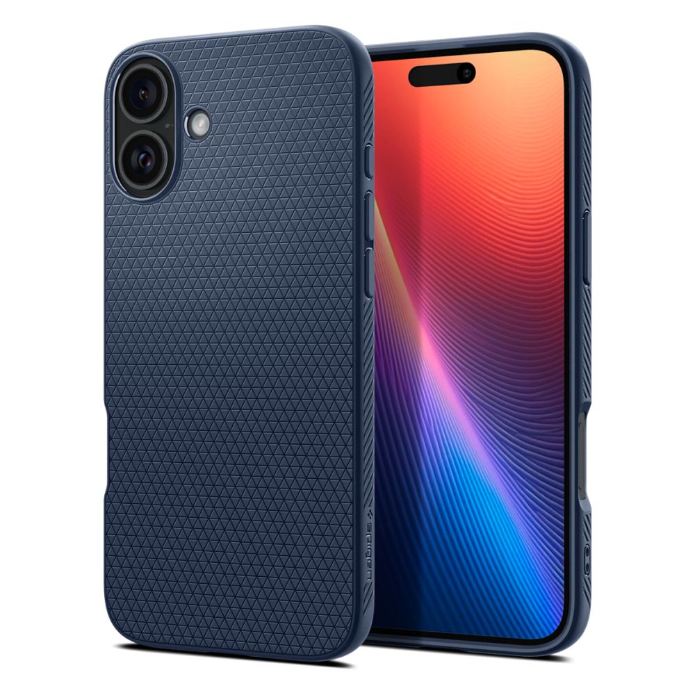 Coque Liquid Air iPhone 16, Navy Blue