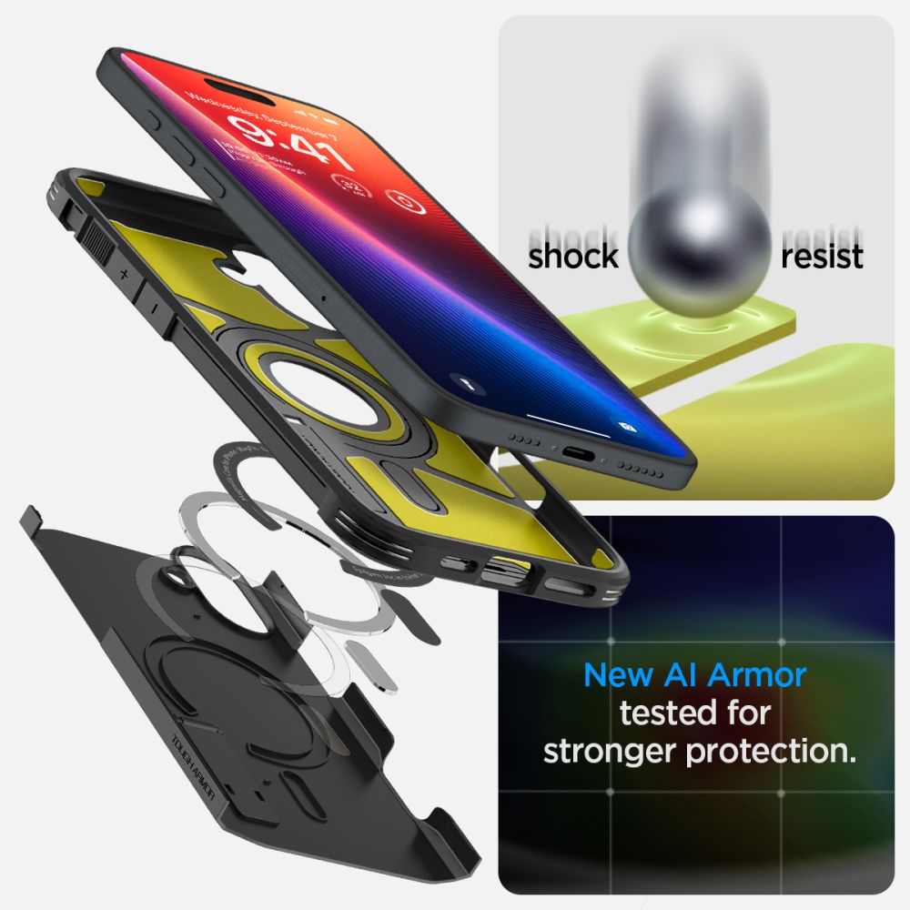 Coque Tough Armor MagSafe iPhone 16 Black