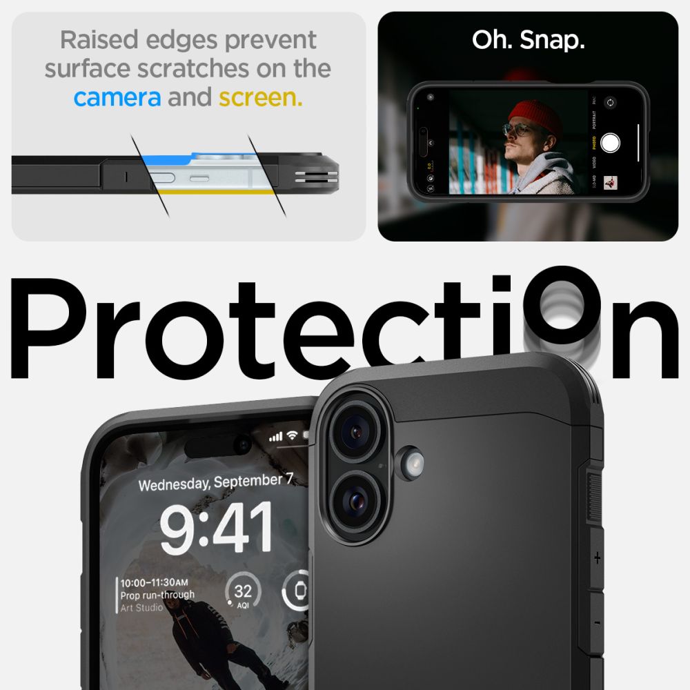 Coque Tough Armor MagSafe iPhone 16 Black