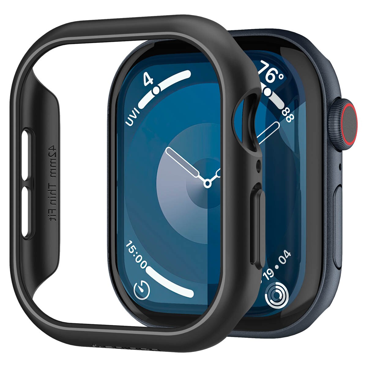 Coque Thin Fit Apple Watch Series 10 42mm, Black