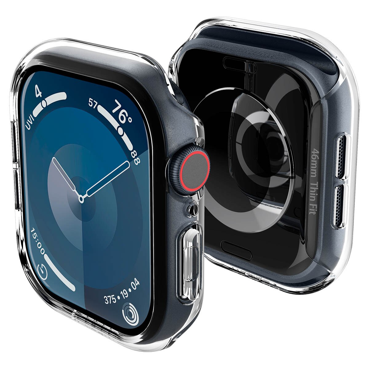 Coque Thin Fit Apple Watch Series 10 46mm, Crystal Clear