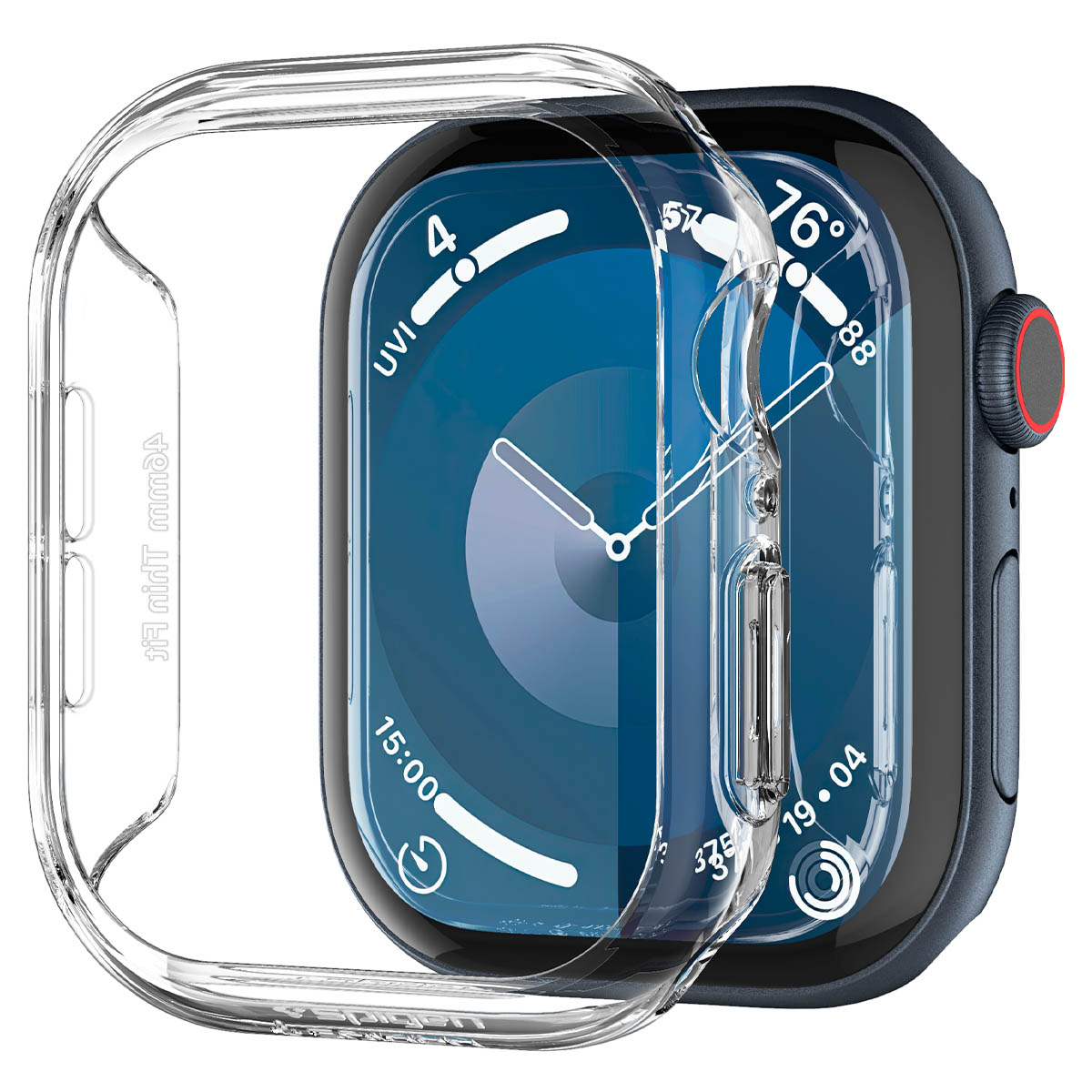 Coque Thin Fit Apple Watch Series 10 46mm, Crystal Clear