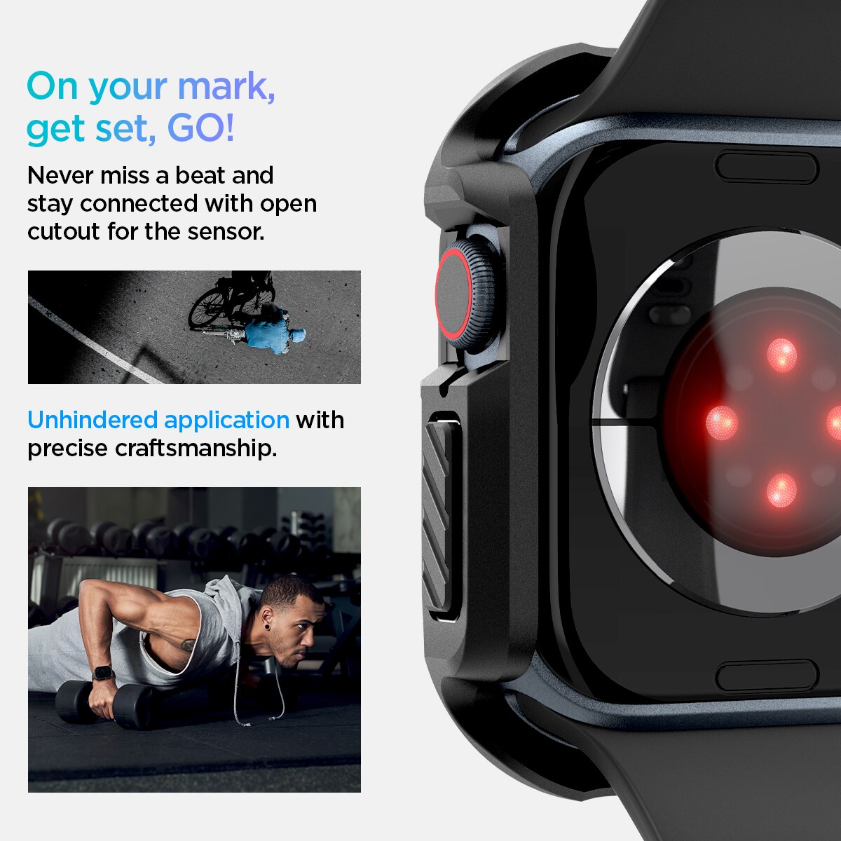 Coque Tough Armor Apple Watch Series 10 46mm, Black