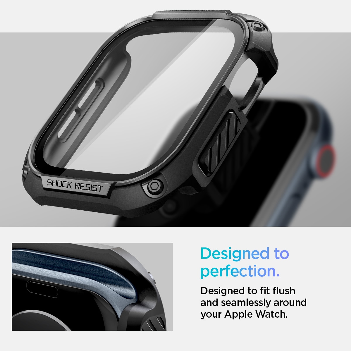 Coque Tough Armor Apple Watch Series 10 46mm, Black