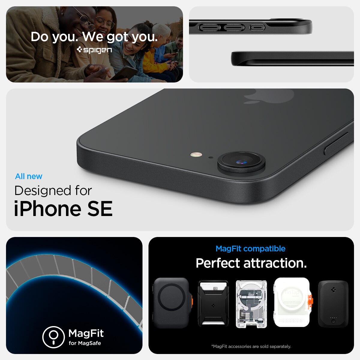 Coque Thin Fit MagSafe iPhone 16e, Black