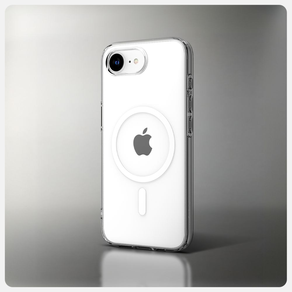 Coque Liquid Crystal MagSafe iPhone 16e, Clear White