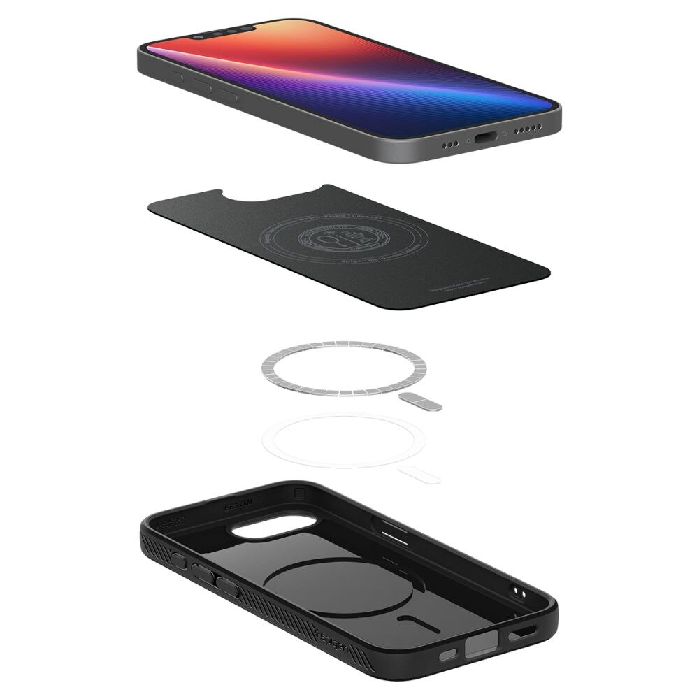 Coque Liquid Air MagSafe iPhone 16e, Matte Black