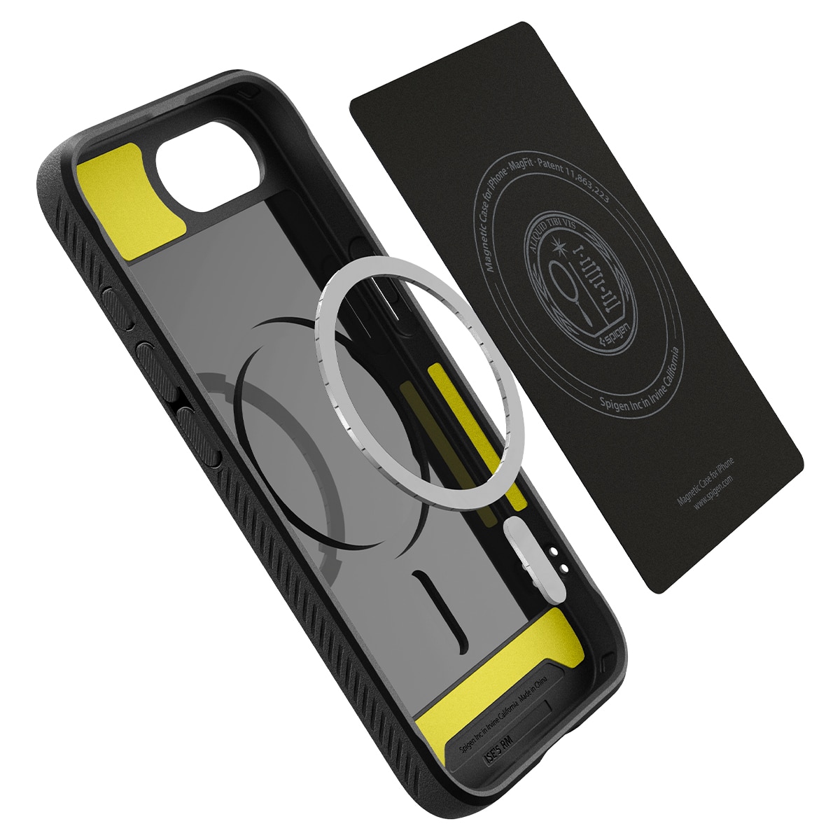 Coque Rugged Armor MagSafe iPhone 16e, Black