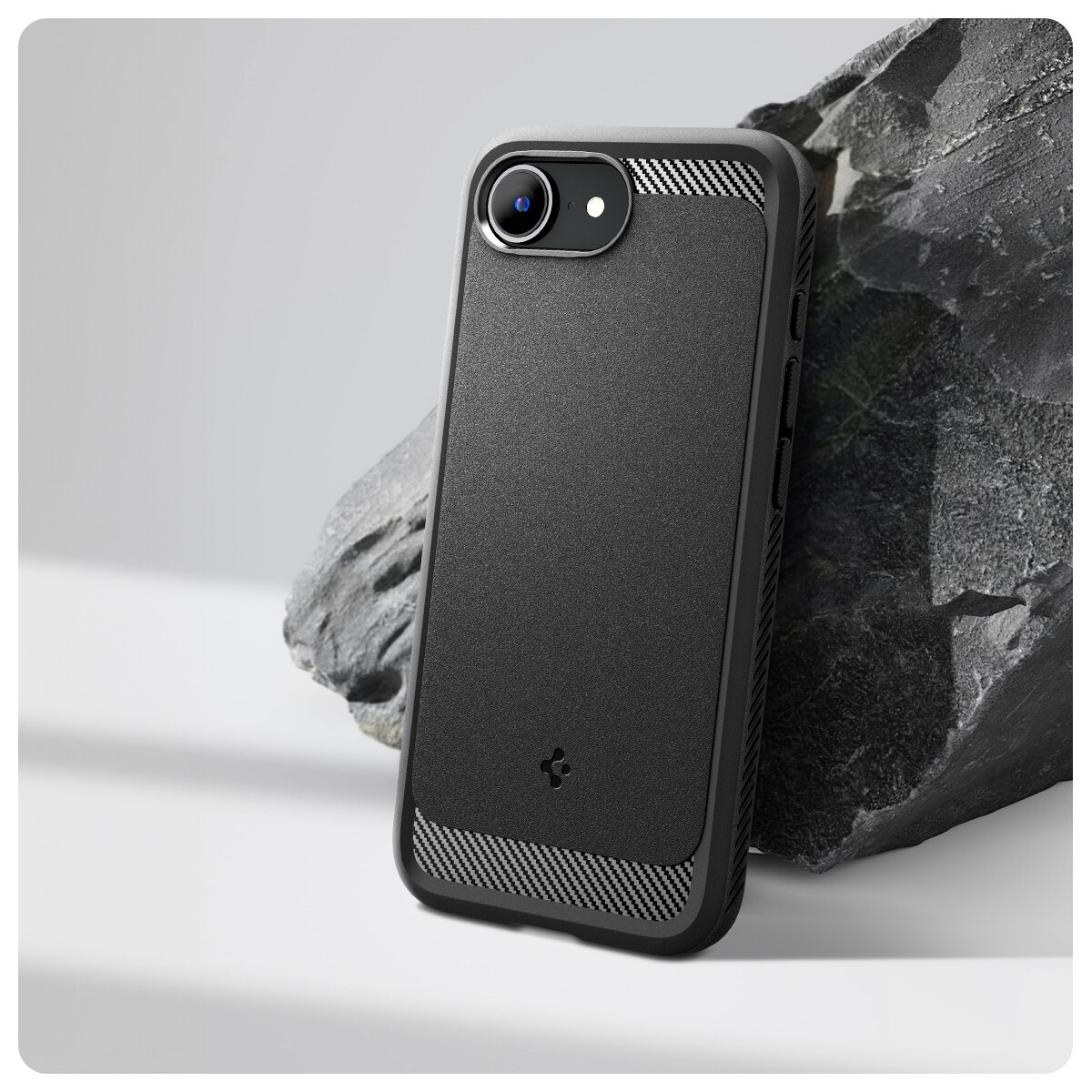Coque Rugged Armor MagSafe iPhone 16e, Black