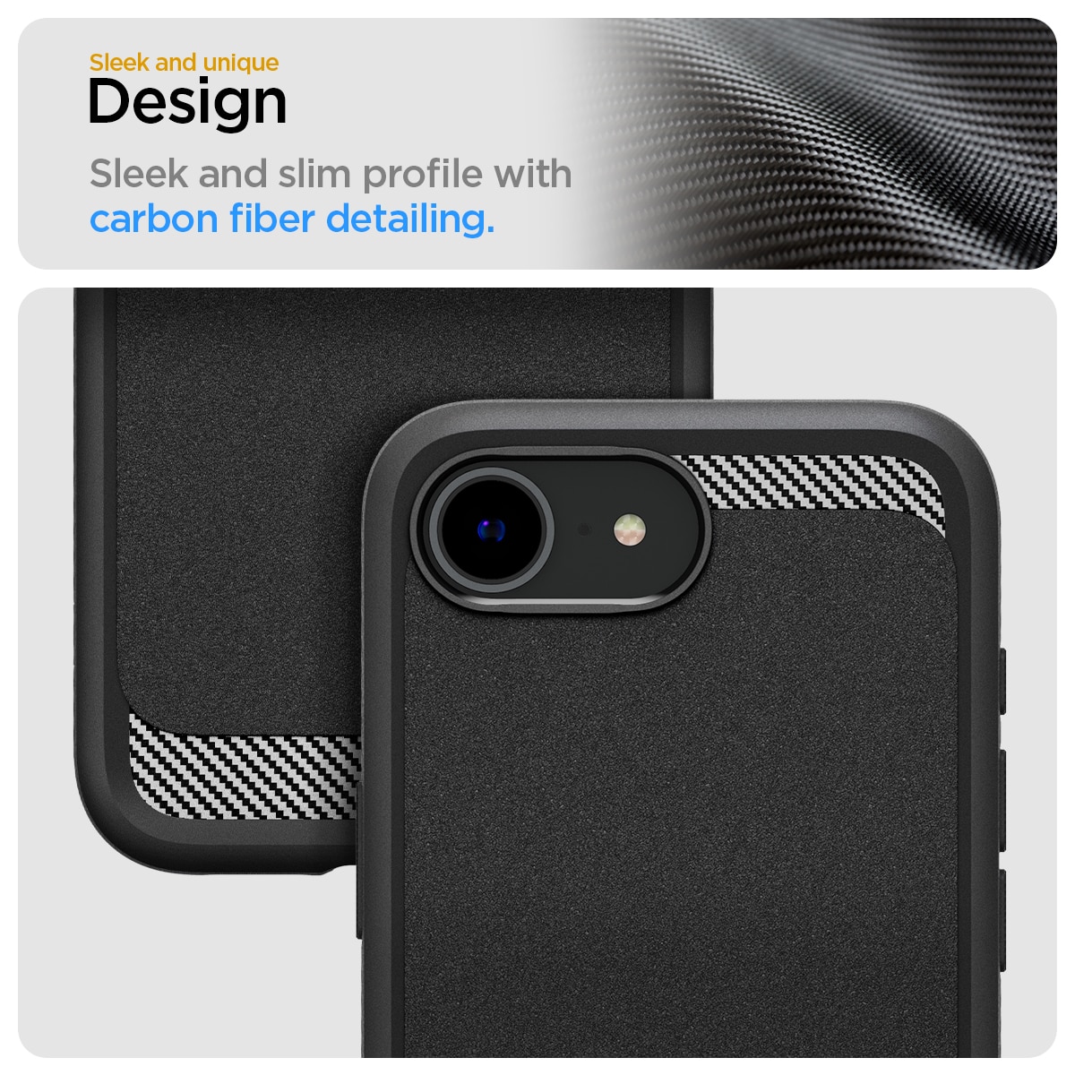 Coque Rugged Armor MagSafe iPhone 16e, Black