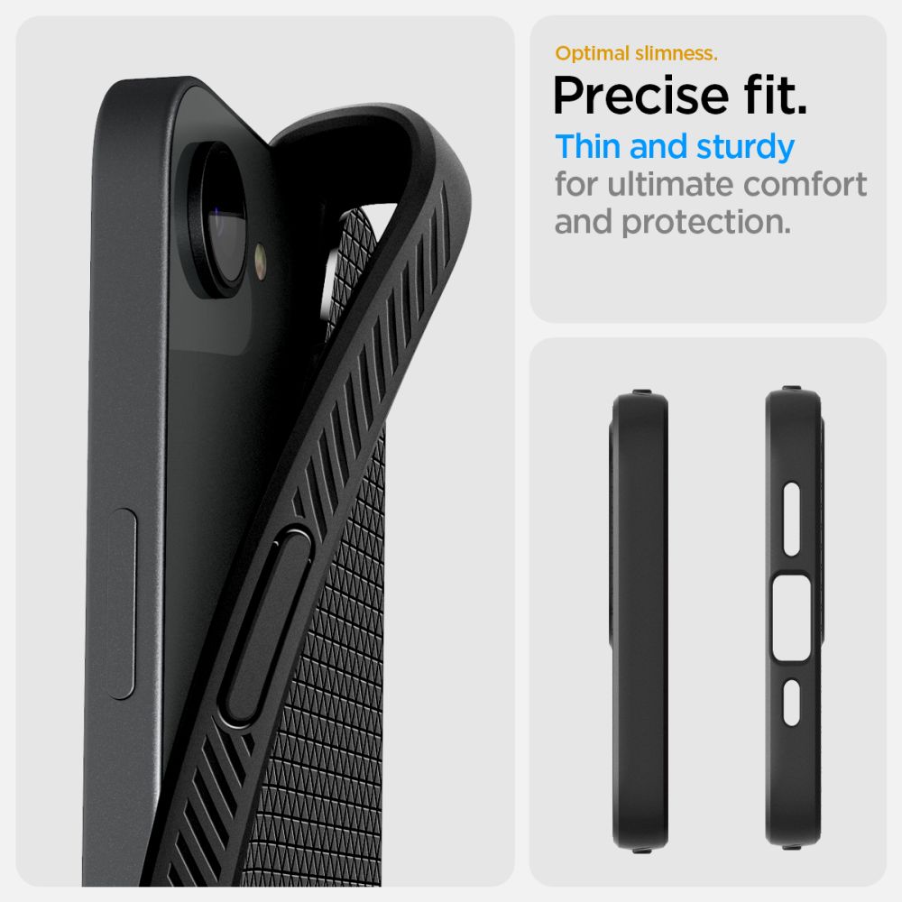 Coque Liquid Air iPhone 16e, Matte Black