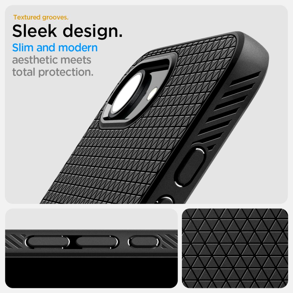 Coque Liquid Air iPhone 16e, Matte Black