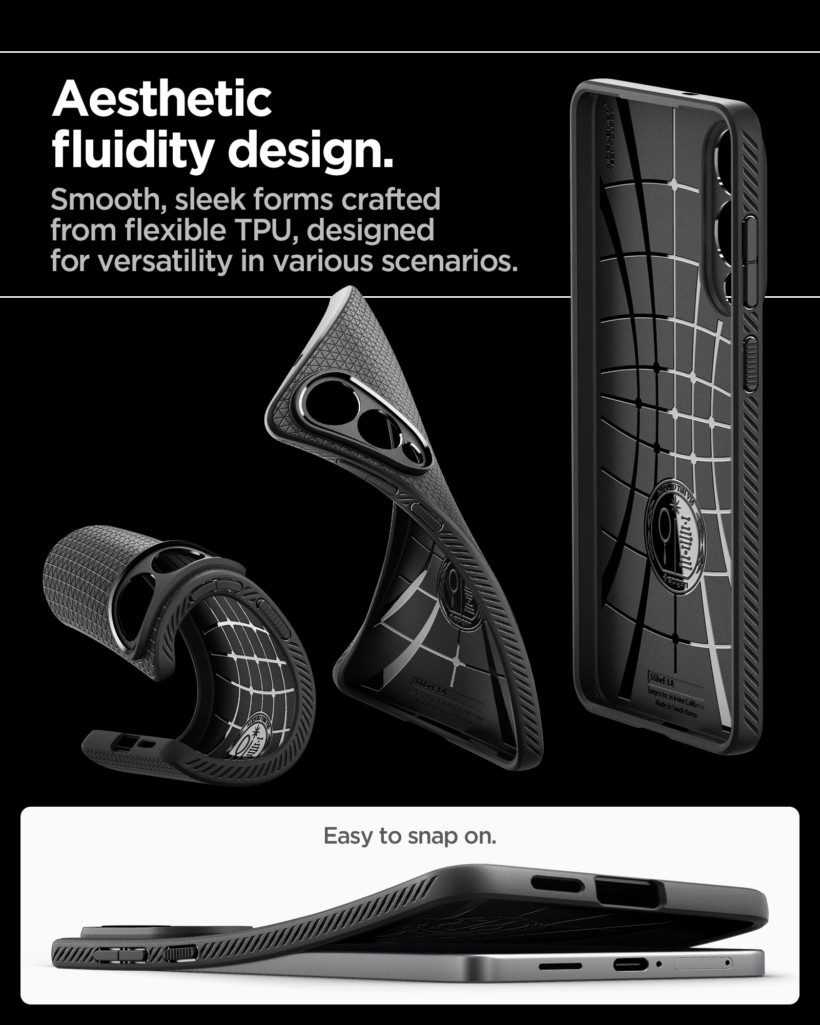 Coque Liquid Air Samsung Galaxy S25 Edge, Matte Black