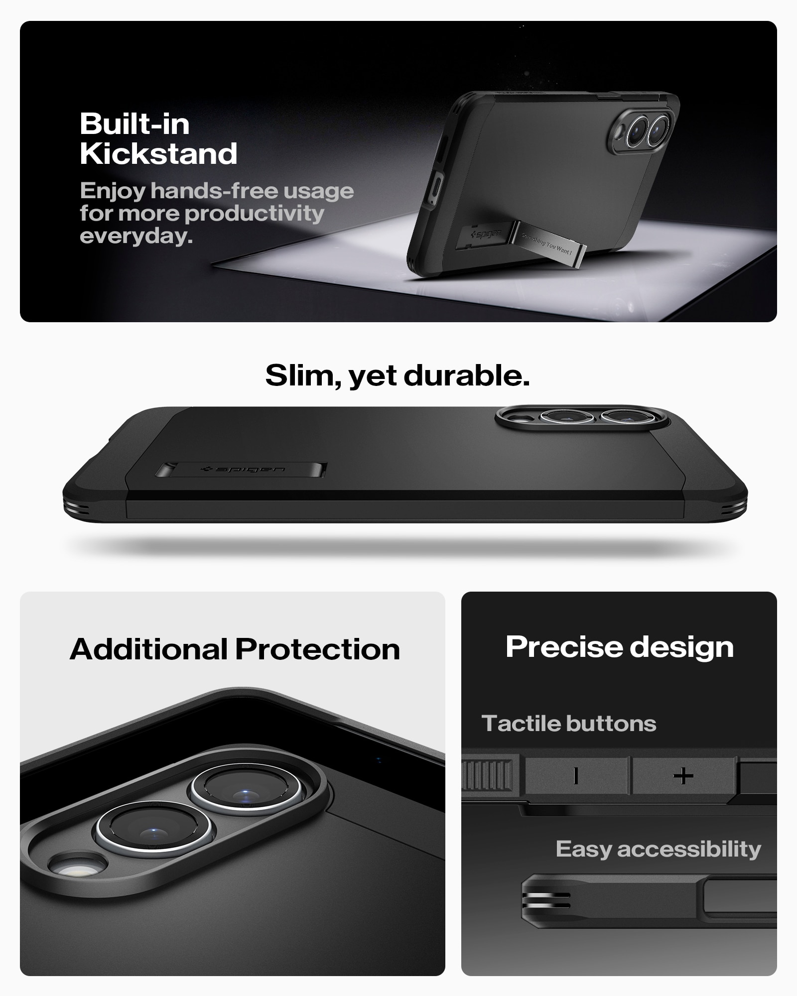 Coque Tough Armor MagSafe Samsung Galaxy S25 Edge Black
