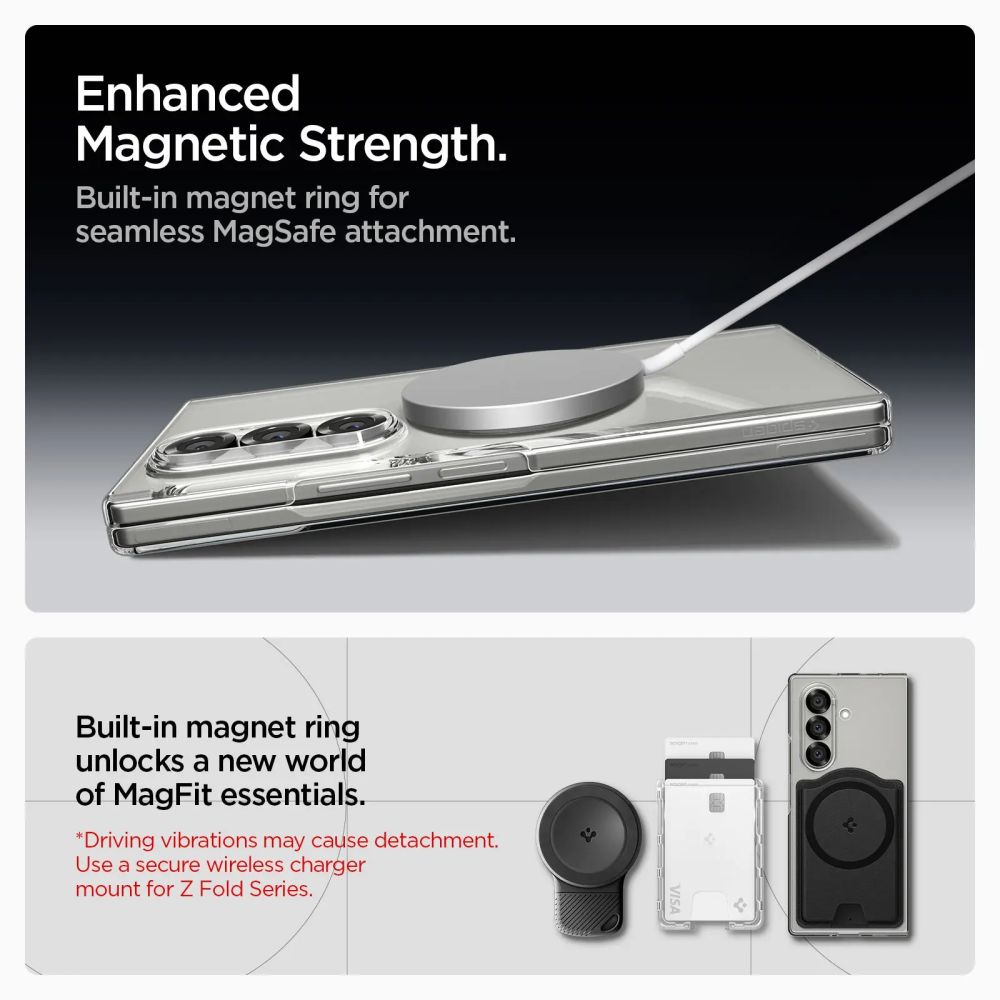 Coque AirSkin MagSafe Samsung Galaxy Z Fold 7 Clear White
