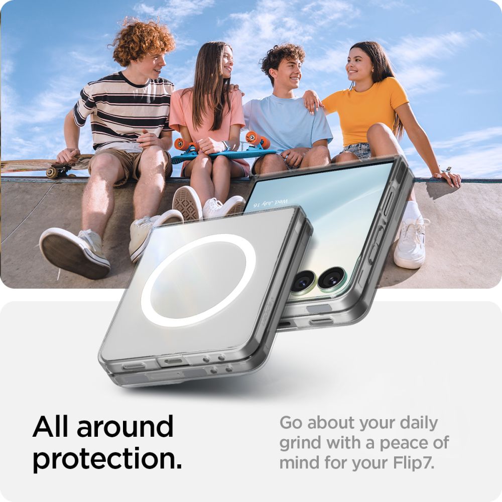 Coque AirSkin MagSafe Samsung Galaxy Z Flip 7 Clear White