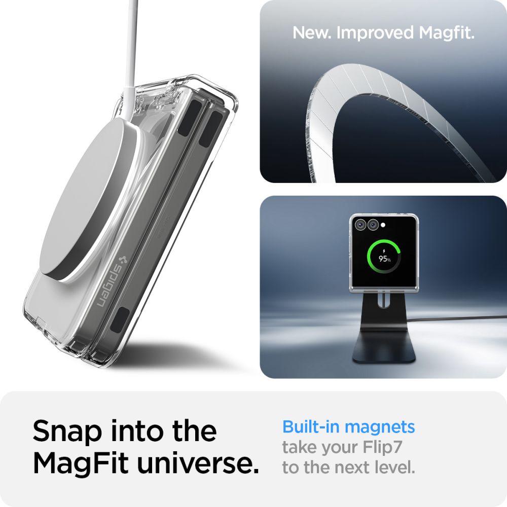 Coque AirSkin MagSafe Samsung Galaxy Z Flip 7 Clear White
