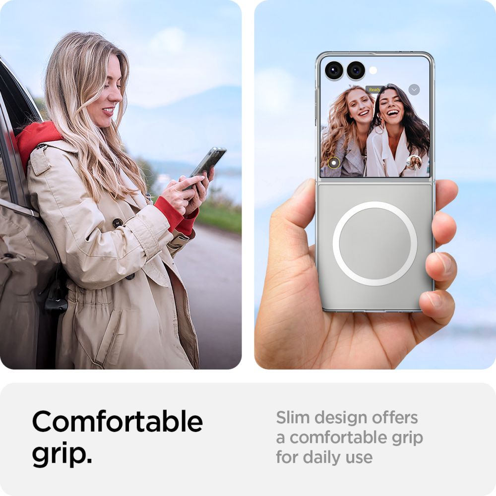 Coque AirSkin MagSafe Samsung Galaxy Z Flip 7 Clear White