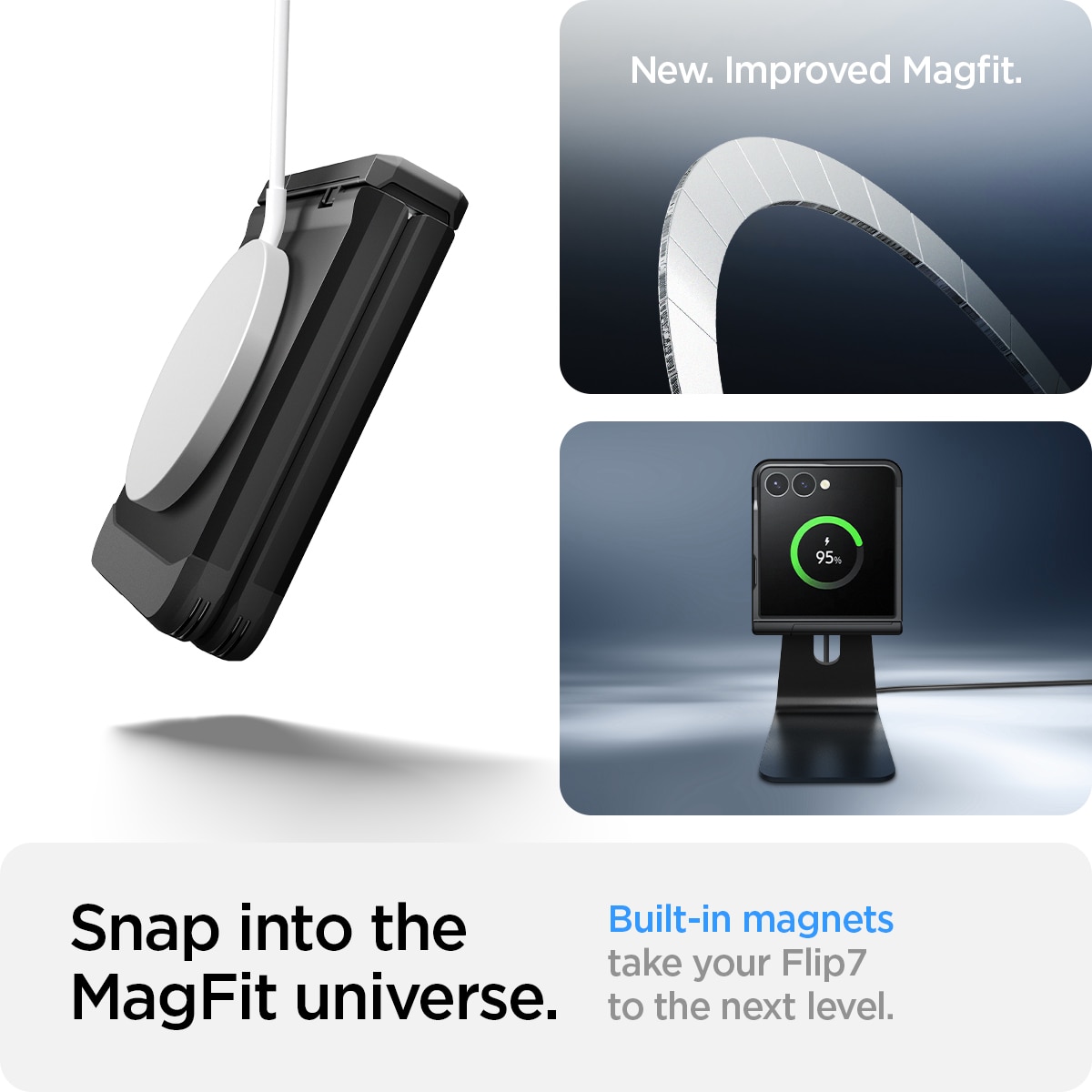 Coque Tough Armor Pro MagSafe Samsung Galaxy Z Flip 7, Black