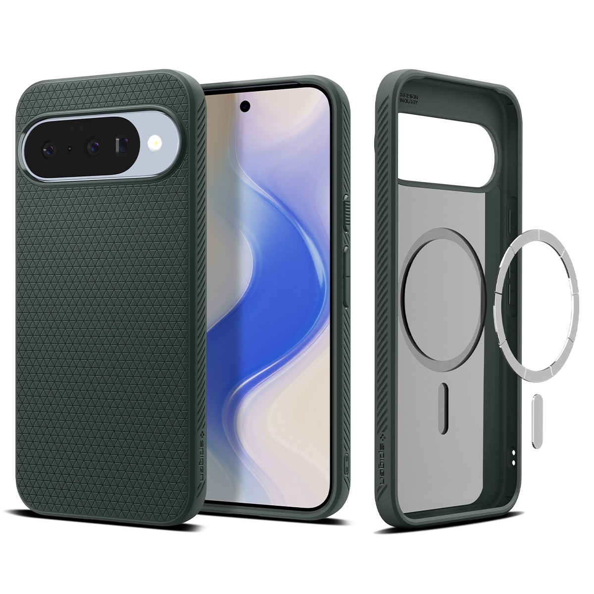 Coque Liquid Air MagSafe Google Pixel 10 Pro, Abyss Green