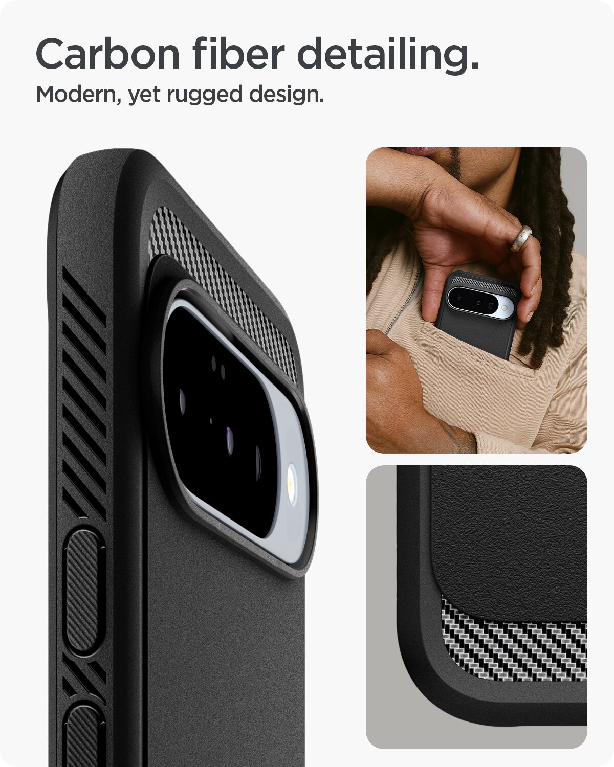 Coque Rugged Armor MagSafe Google Pixel 10 Pro, Black