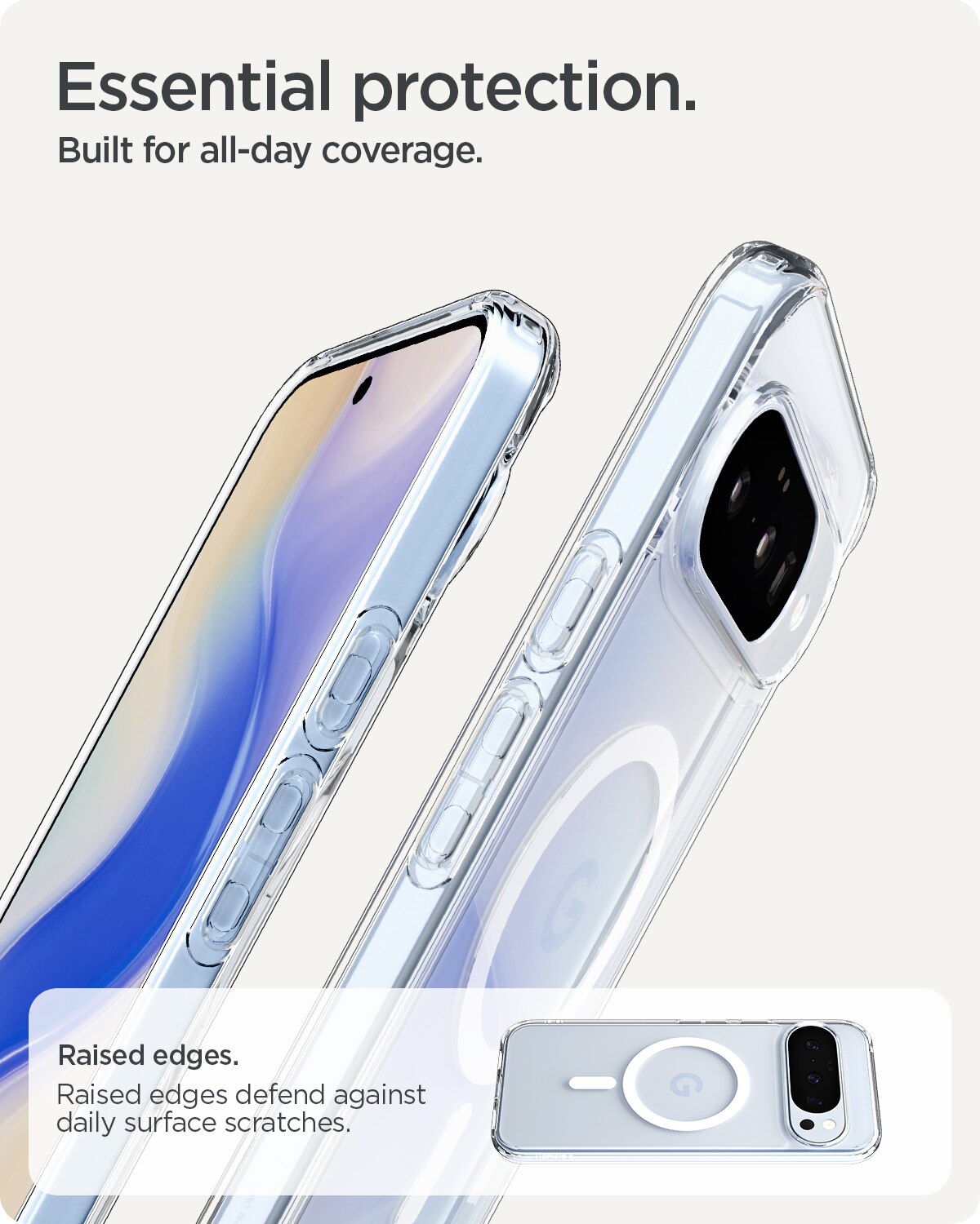 Coque Ultra Hybrid MagSafe Google Pixel 10 Pro, Clear White