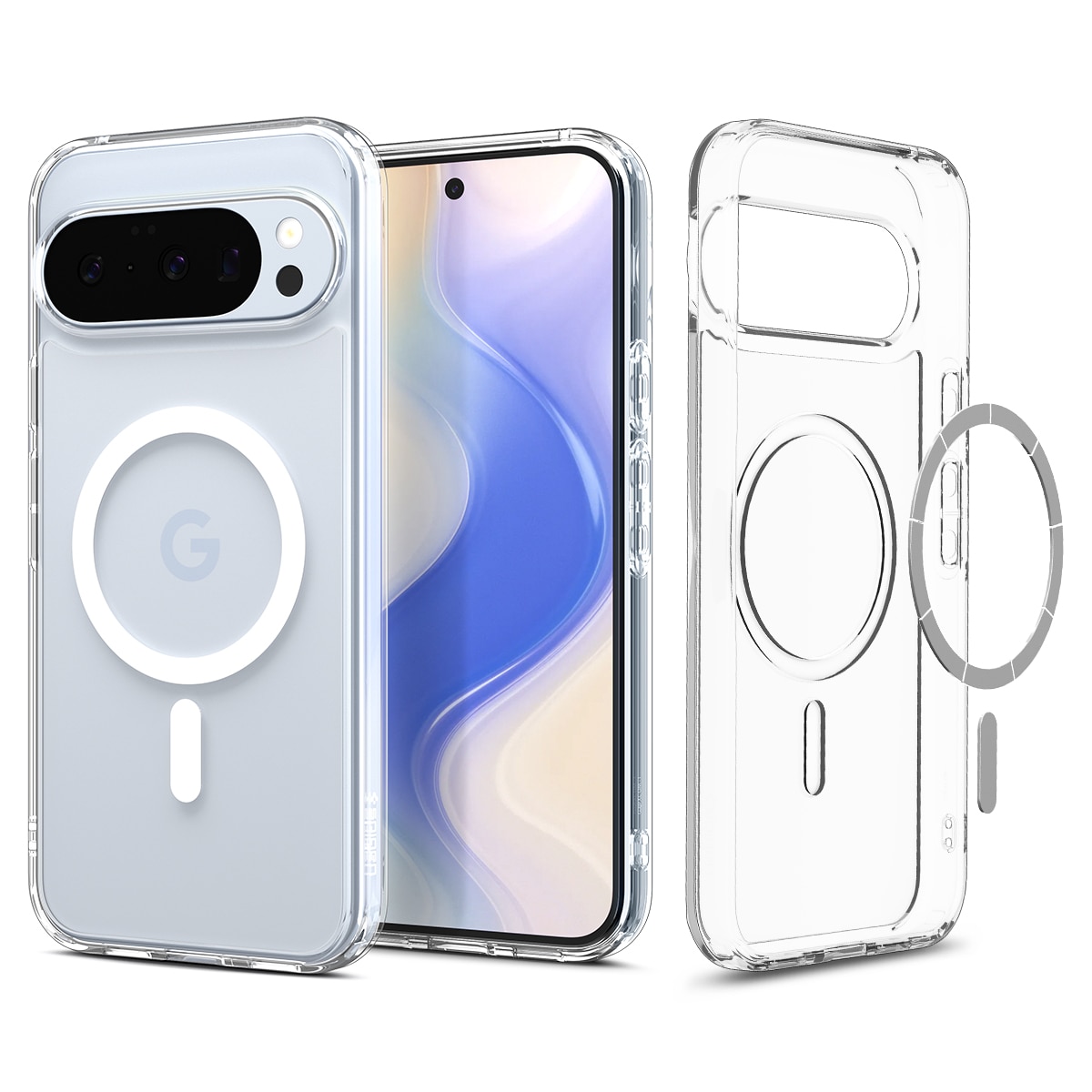 Coque Ultra Hybrid MagSafe Google Pixel 10 Pro, Clear White