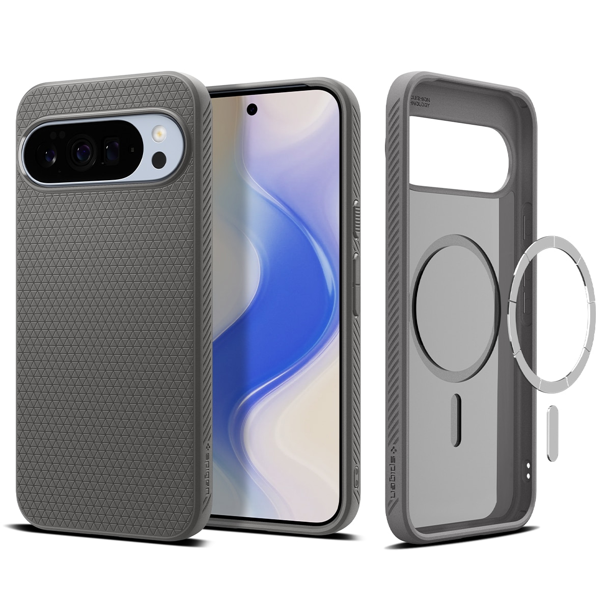 Coque Liquid Air MagSafe Google Pixel 10 Pro XL, Marble Gray